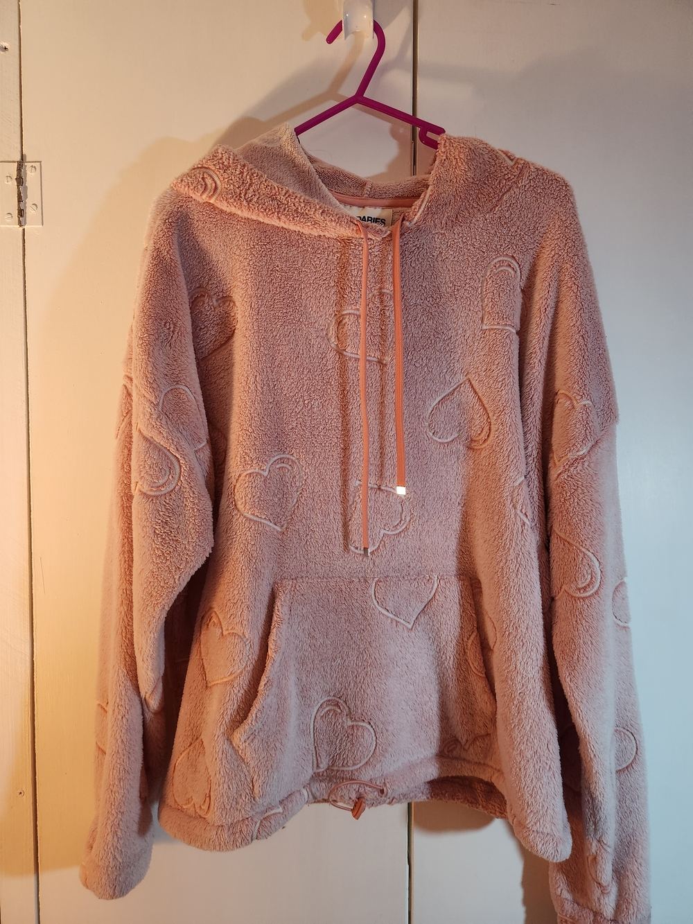 No Boundaries Blush Heart Sherpa Hoodie